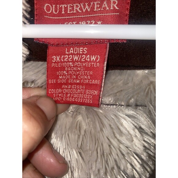 Vintage Pennylane vest Sherpa suede hippie Boho Western country rodeo 70s 3x - Picture 10 of 10